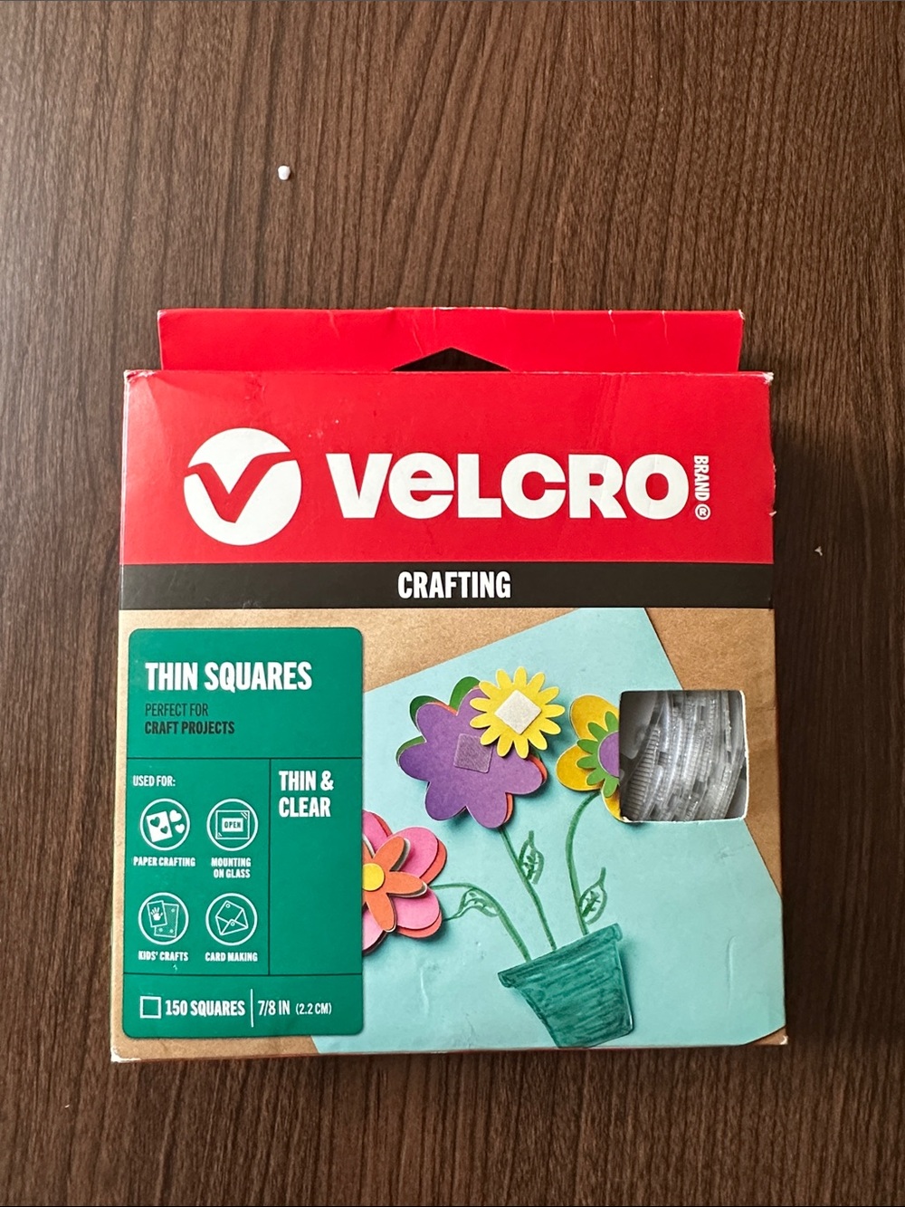 Velcro Crafting Thin Clear Squares - 150 Pieces